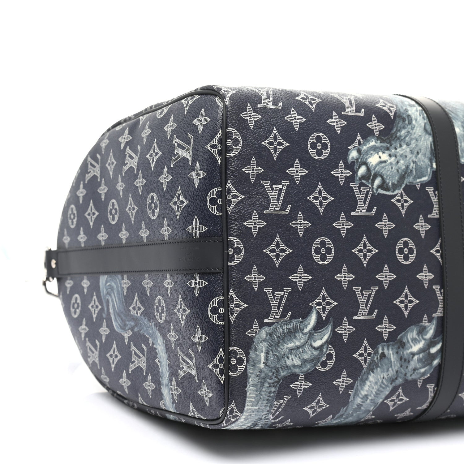 Louis Vuitton Savane Monogram Lion Chapman Keepall Bandouliere 55 Encre 8 of 9