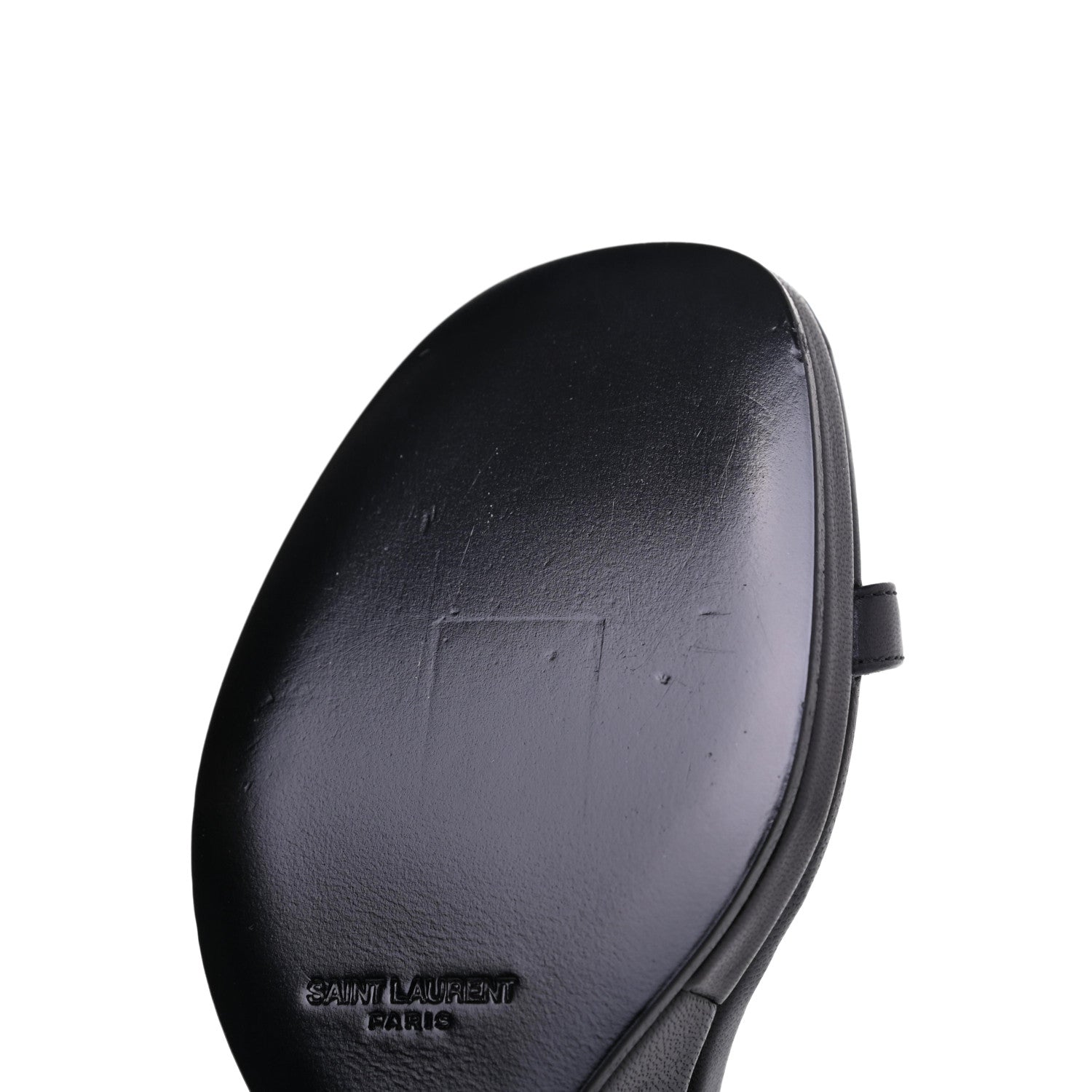 Saint Laurent Calfskin Jane 105 Wedge Sandals 35 Black 9 of 10