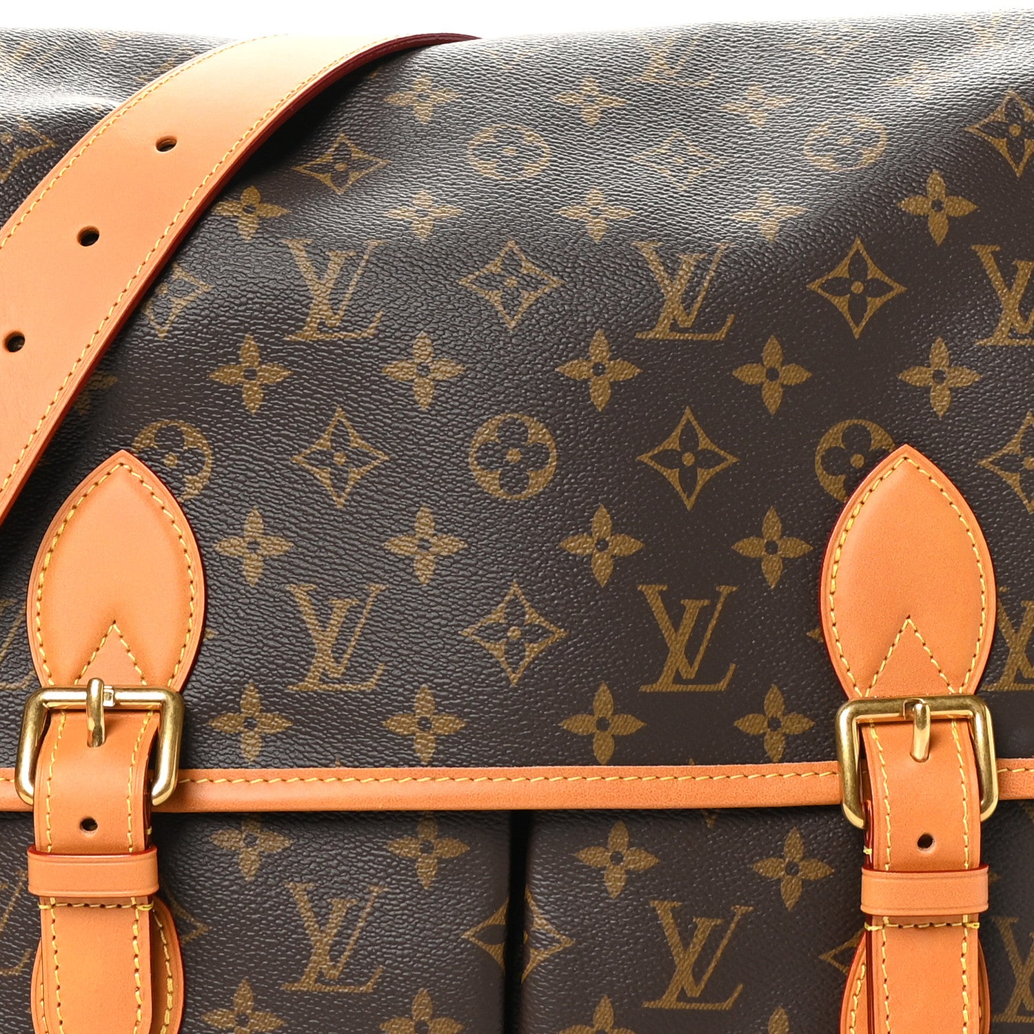 Louis Vuitton Monogram Satchel Messenger G69 8 of 10