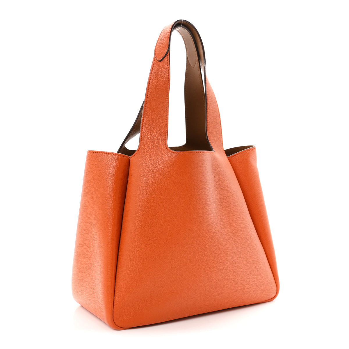 Vitello Daino Soft Medium Dynamique Tote Papaya Caramello