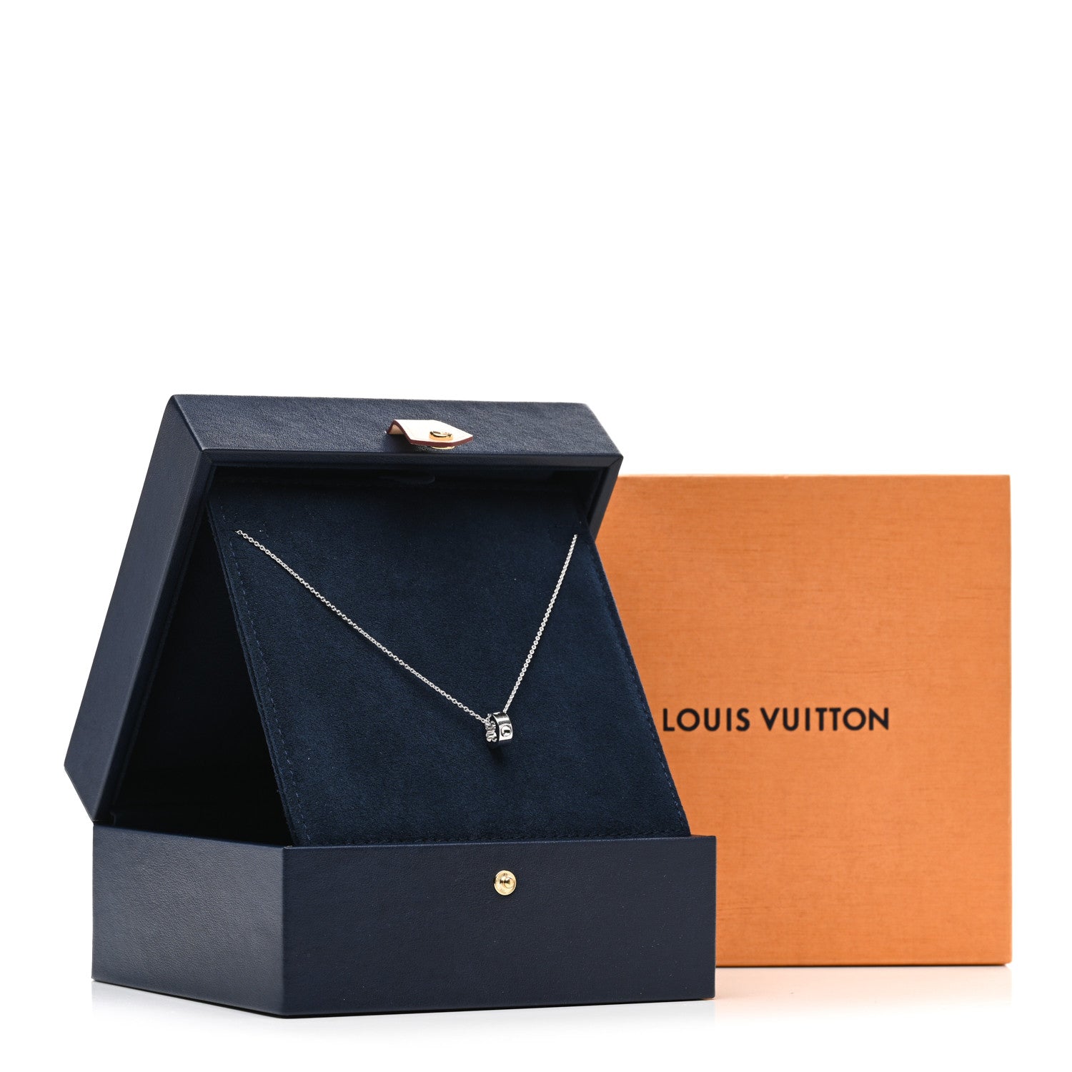 Louis Vuitton 18K White Gold Empreinte Pendant Necklace 6 of 6