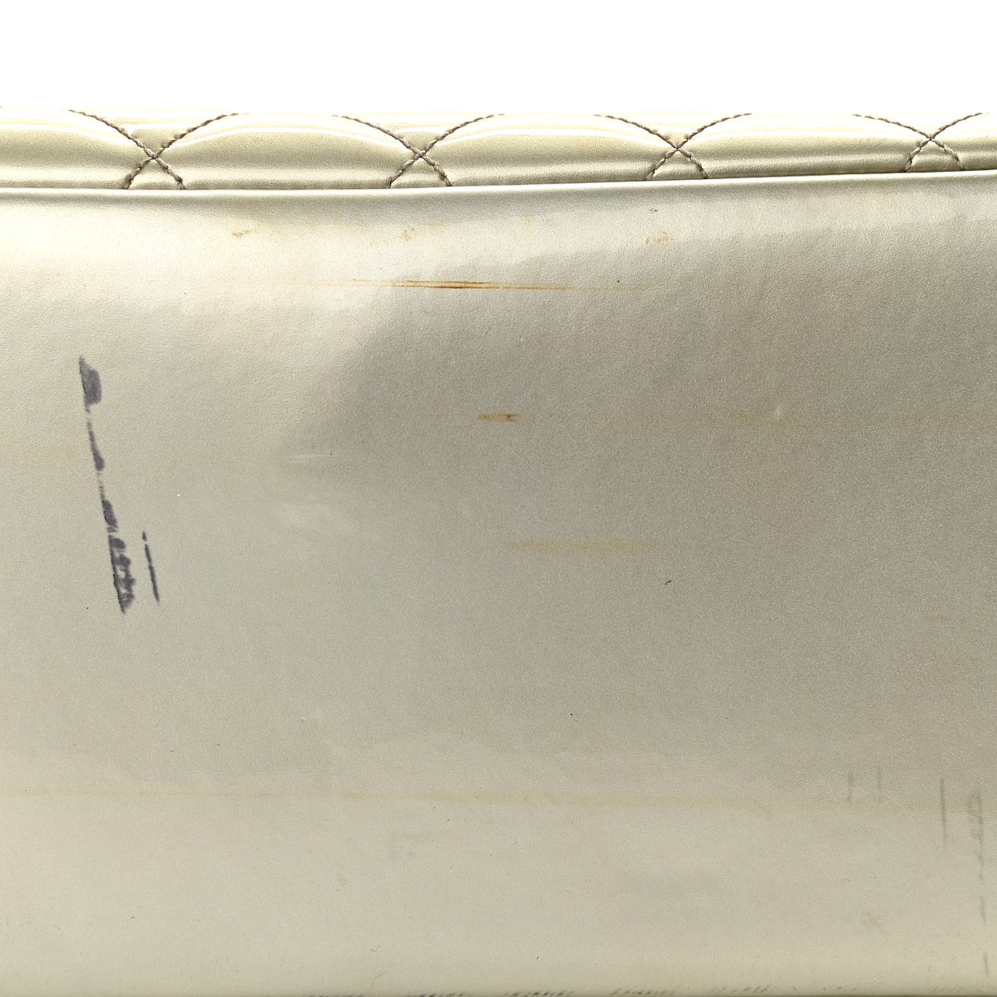 Patent Quilted Grand Shopping Tote GST Silver Gold