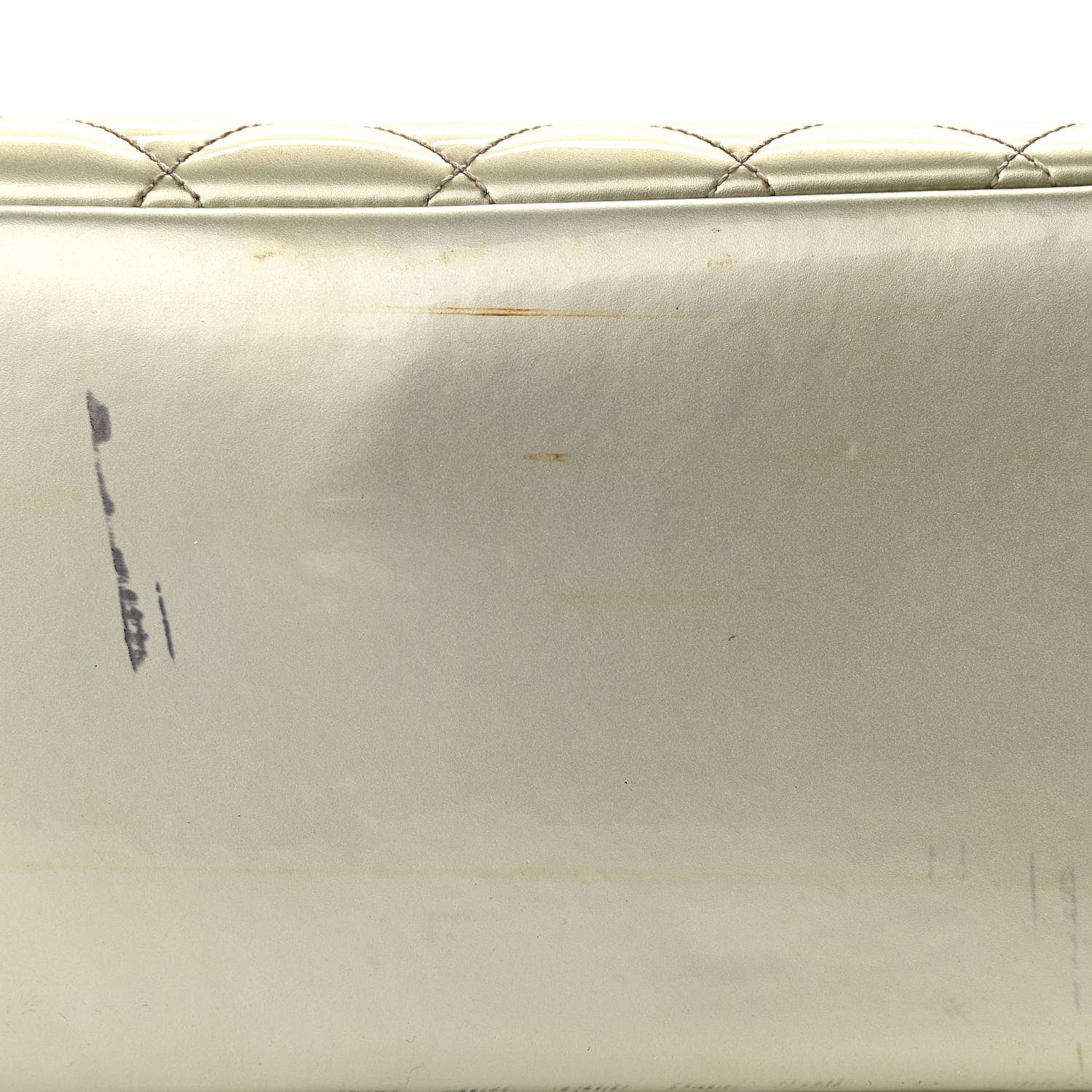 Chanel Patent Quilted Grand Shopping Tote GST Silver Gold 23 of 24
