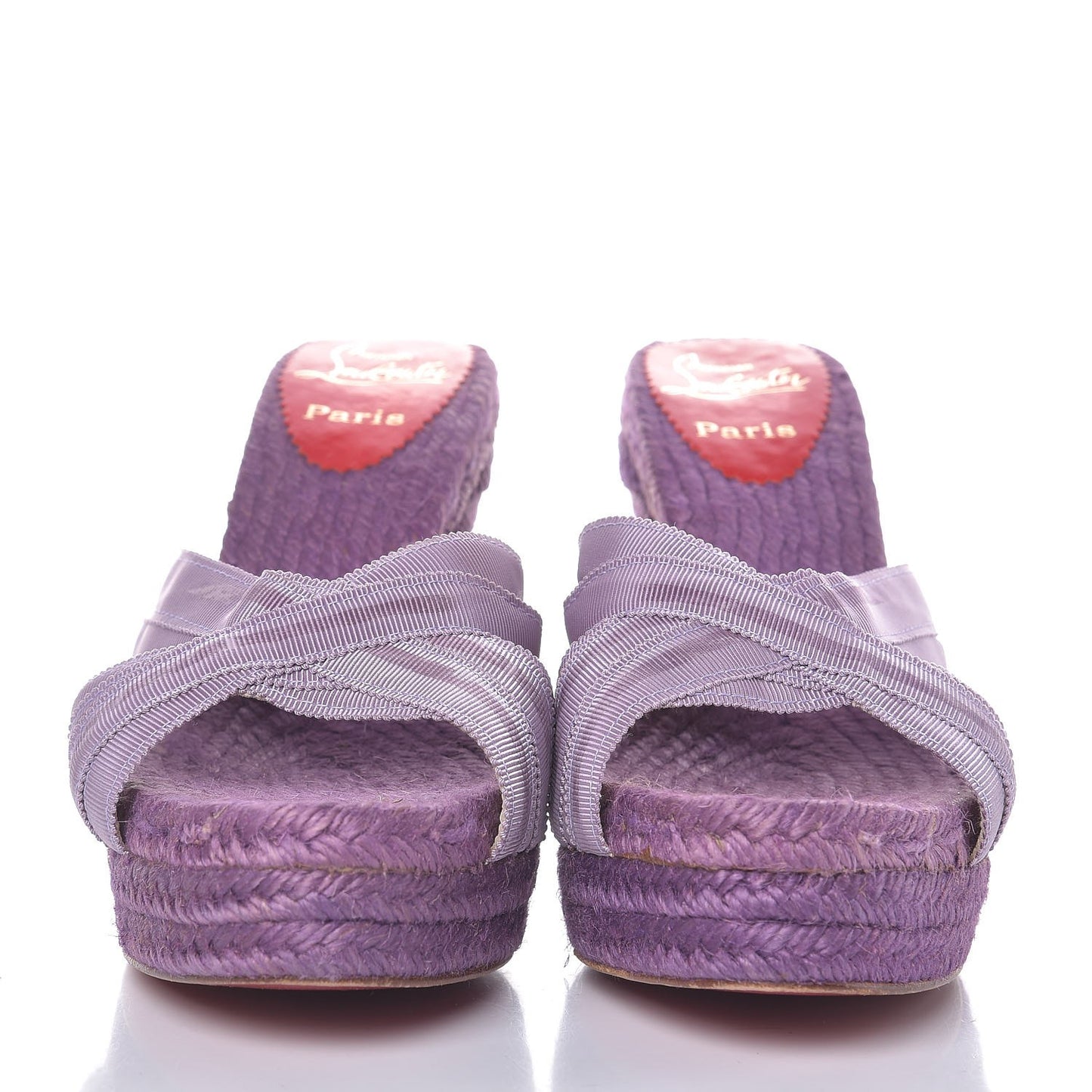 Grosgrain Cataribbon Espadrille Wedges 40 Purple
