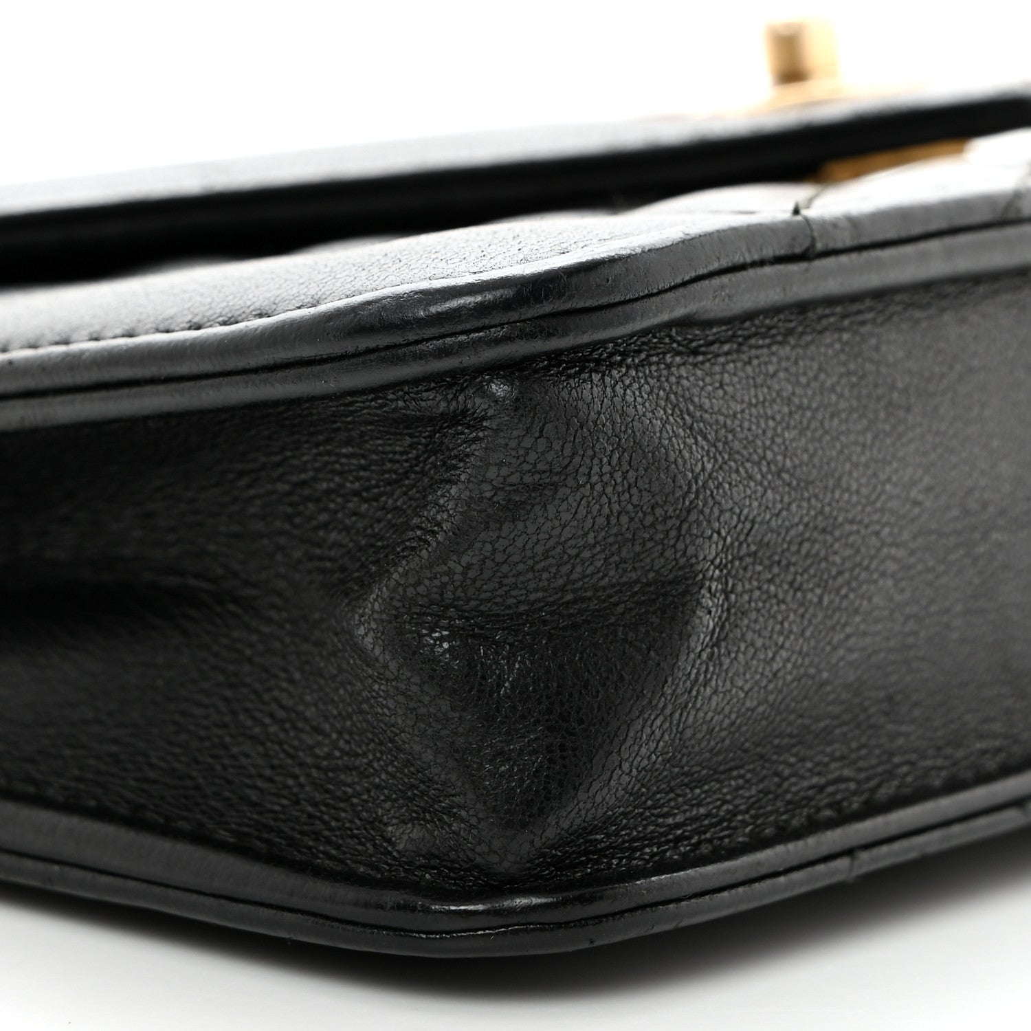 Chanel Lambskin Reversed Chevron Quilted Flap Black 10 of 11