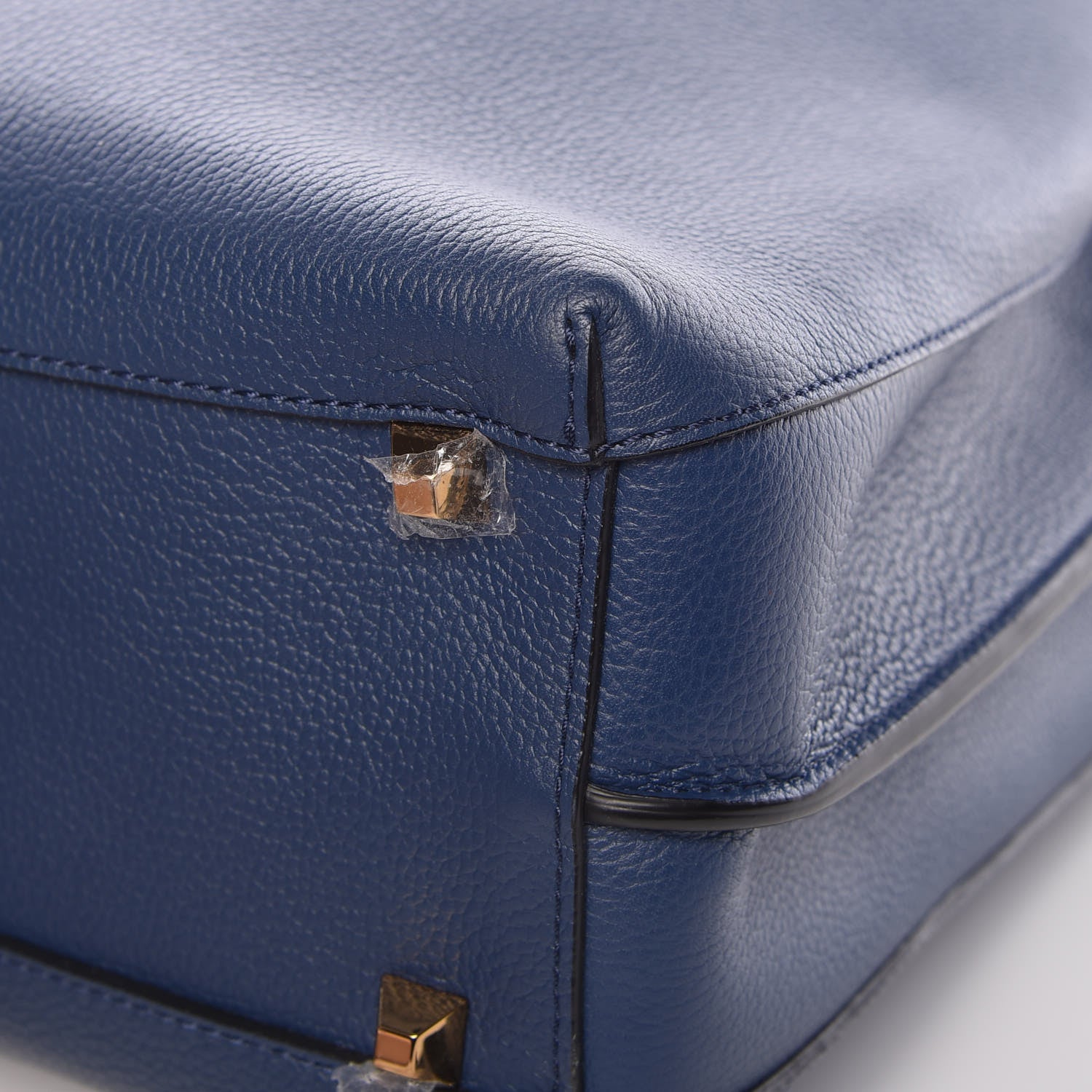 MCM Grained Calfskin Large Milla Hobo Navy Blue 12 of 13