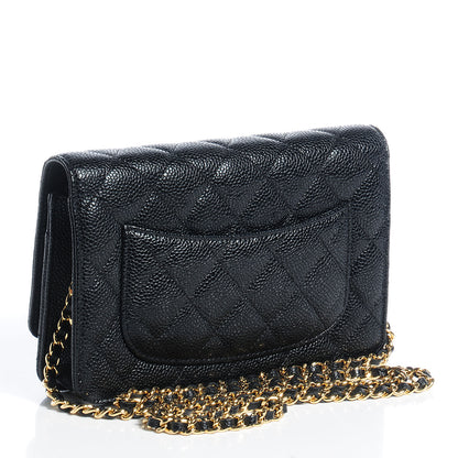 Chanel Caviar Quilted Wallet On Chain WOC Black 3 of 9
