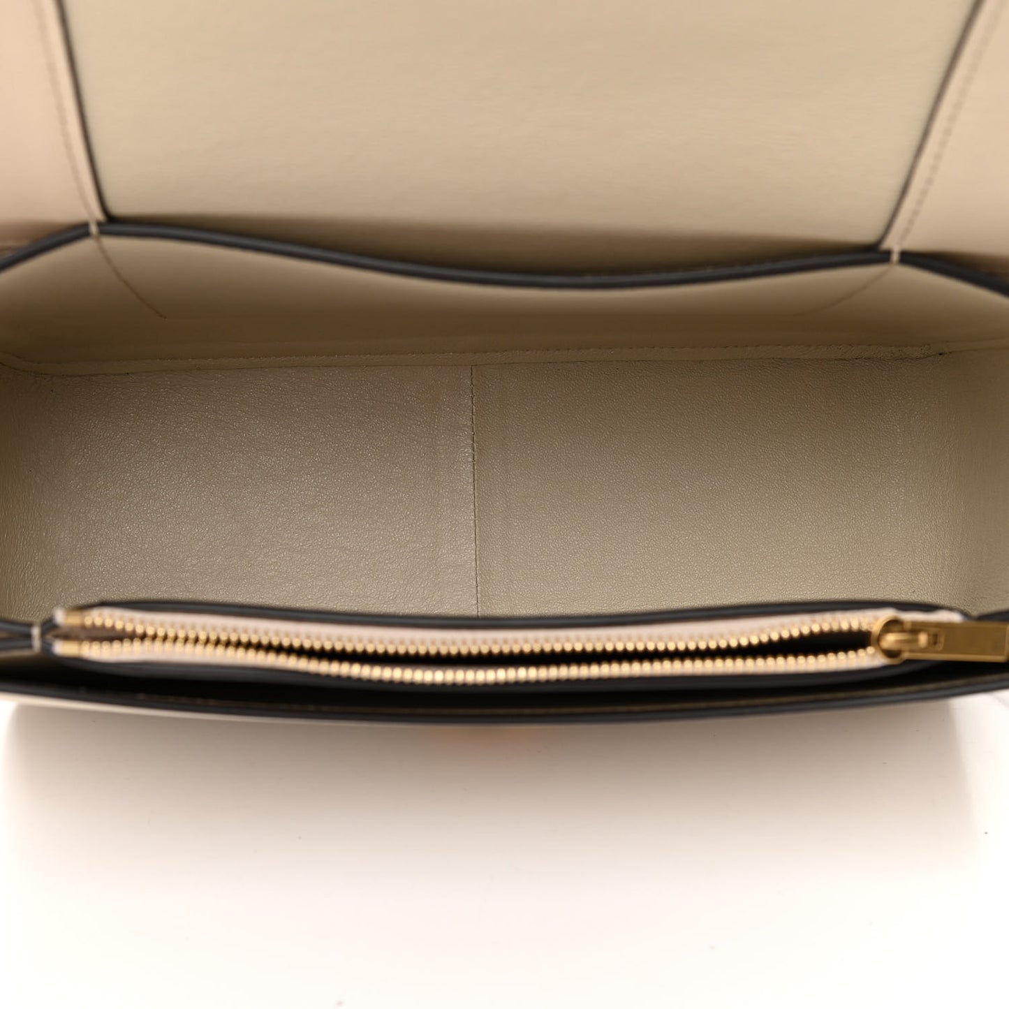 Shiny Smooth Calfskin Medium Frame Shoulder Bag Grege Storm