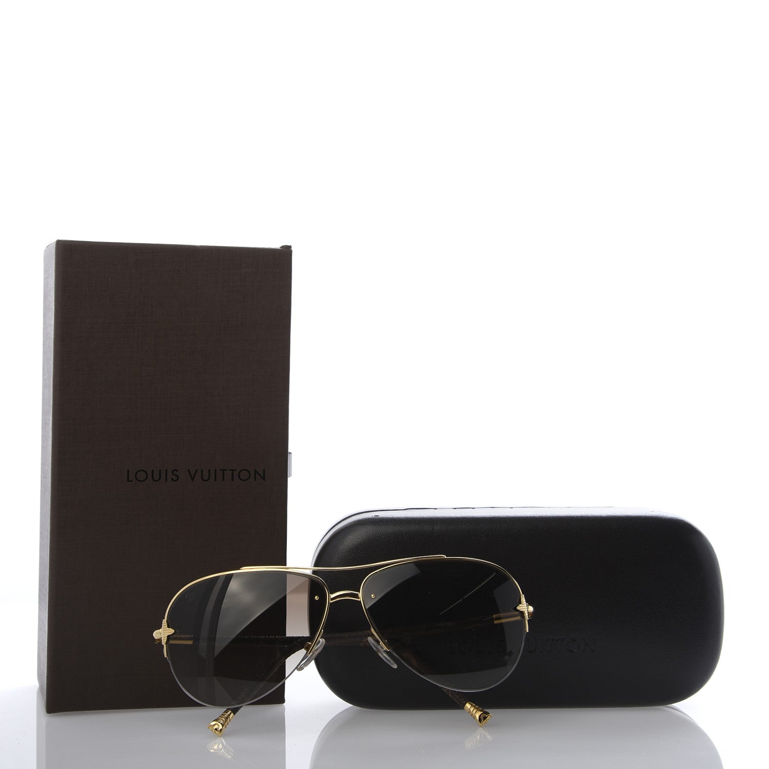 Louis Vuitton Monogram Petite Viola Pilote Aviator Sunglasses Z0571U Brown 8 of 8