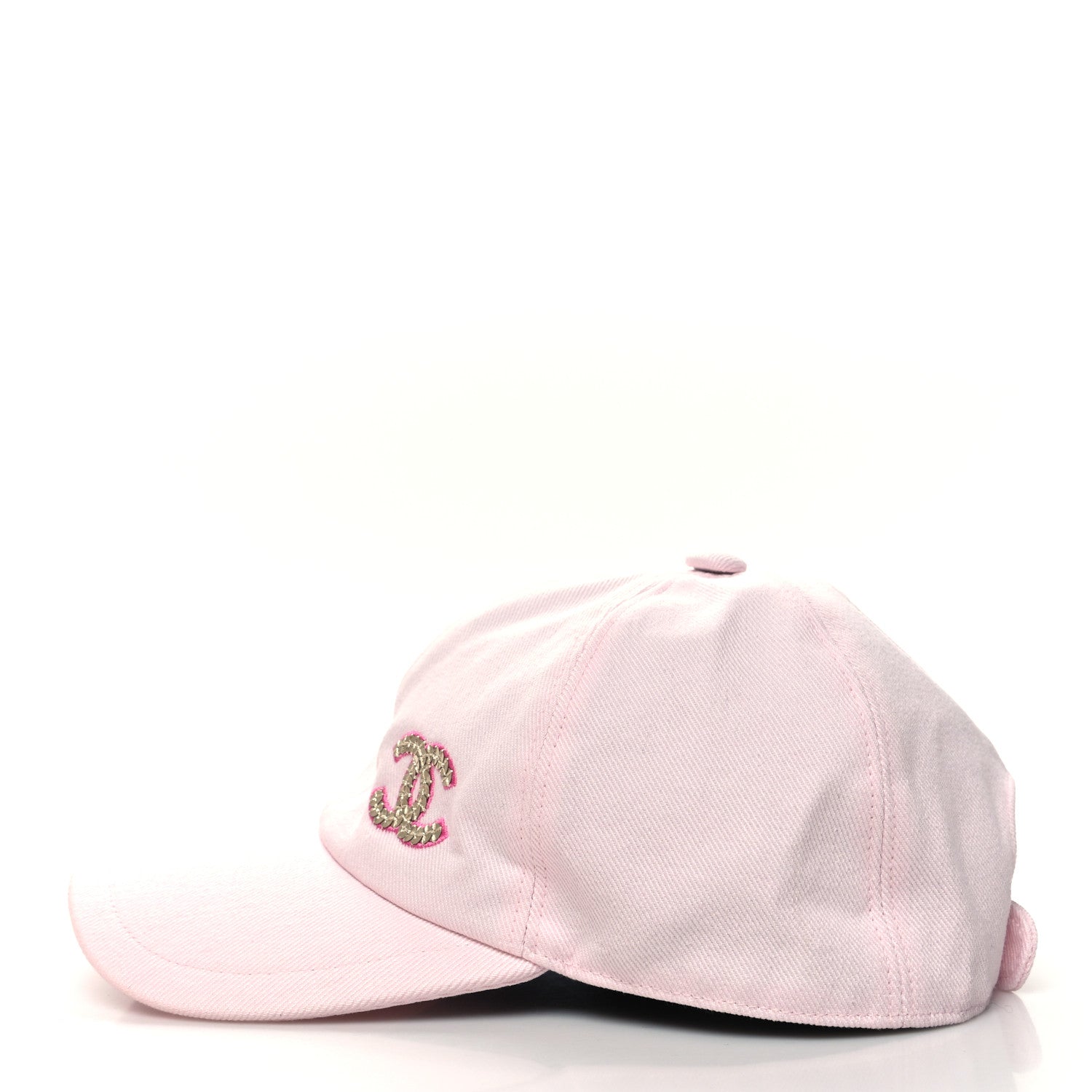 Chanel Cotton Sequin CC Cap Hat Light Pink 5 of 7