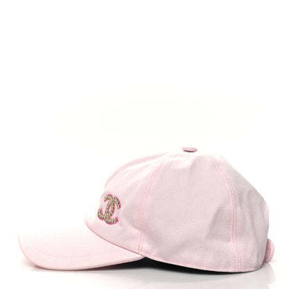 Chanel Cotton Sequin CC Cap Hat Light Pink 5 of 7