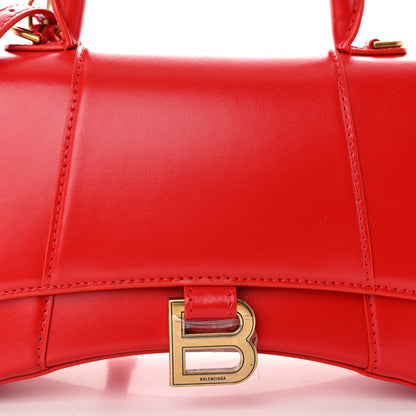 Balenciaga Shiny Box Calfskin Small Hourglass Top Handle Bag Bright Red 7 of 9