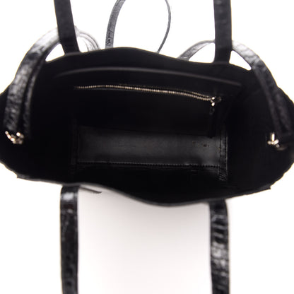Balenciaga Crocodile Embossed Calfskin Small Everyday Tote Black 5 of 9