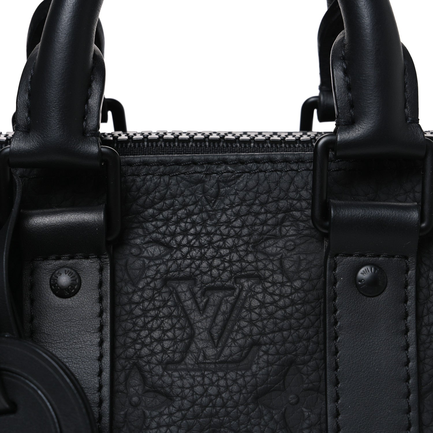 Louis Vuitton Monogram Taurillon Keepall Bandouliere 25 Black 7 of 10