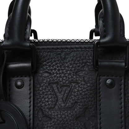 Louis Vuitton Monogram Taurillon Keepall Bandouliere 25 Black 7 of 10