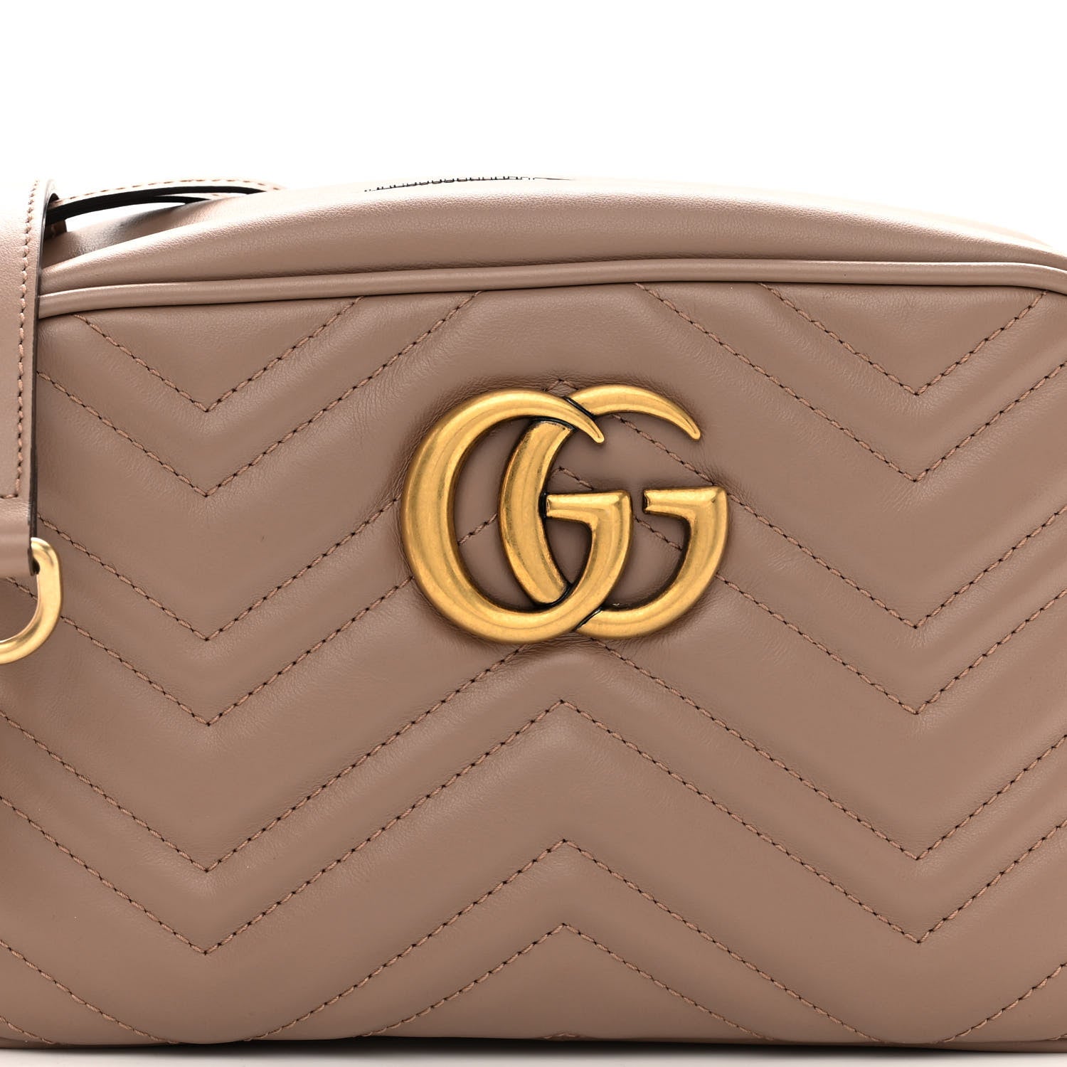 Gucci Calfskin Matelasse Small GG Marmont Chain Shoulder Bag Porcelain Rose 8 of 10