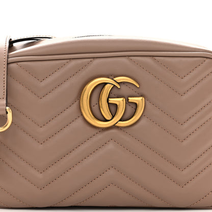 Gucci Calfskin Matelasse Small GG Marmont Chain Shoulder Bag Porcelain Rose 8 of 10