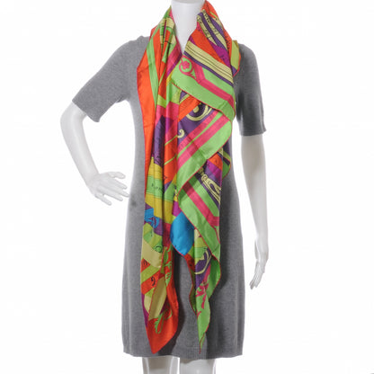 Hermes Summer Twill Silk Astrologie Nouvelle Giant Scarf 140 3 of 8