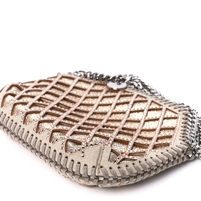 Stella McCartney Metallic Eco Alter Suede Crystal Tiny Falabella Crossbody Bag Blush 10 of 11