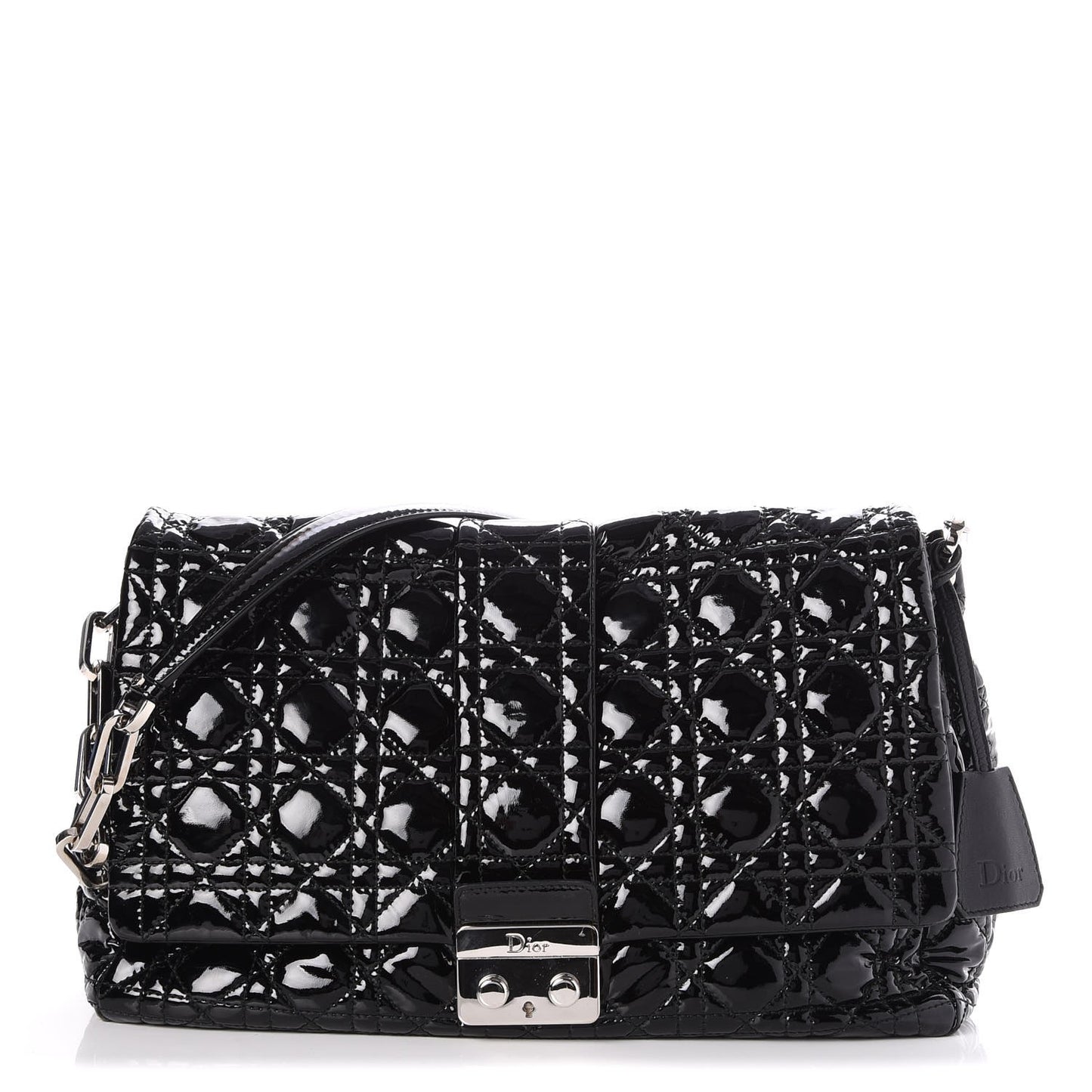 Patent Cannage Large New Lock Flap Black