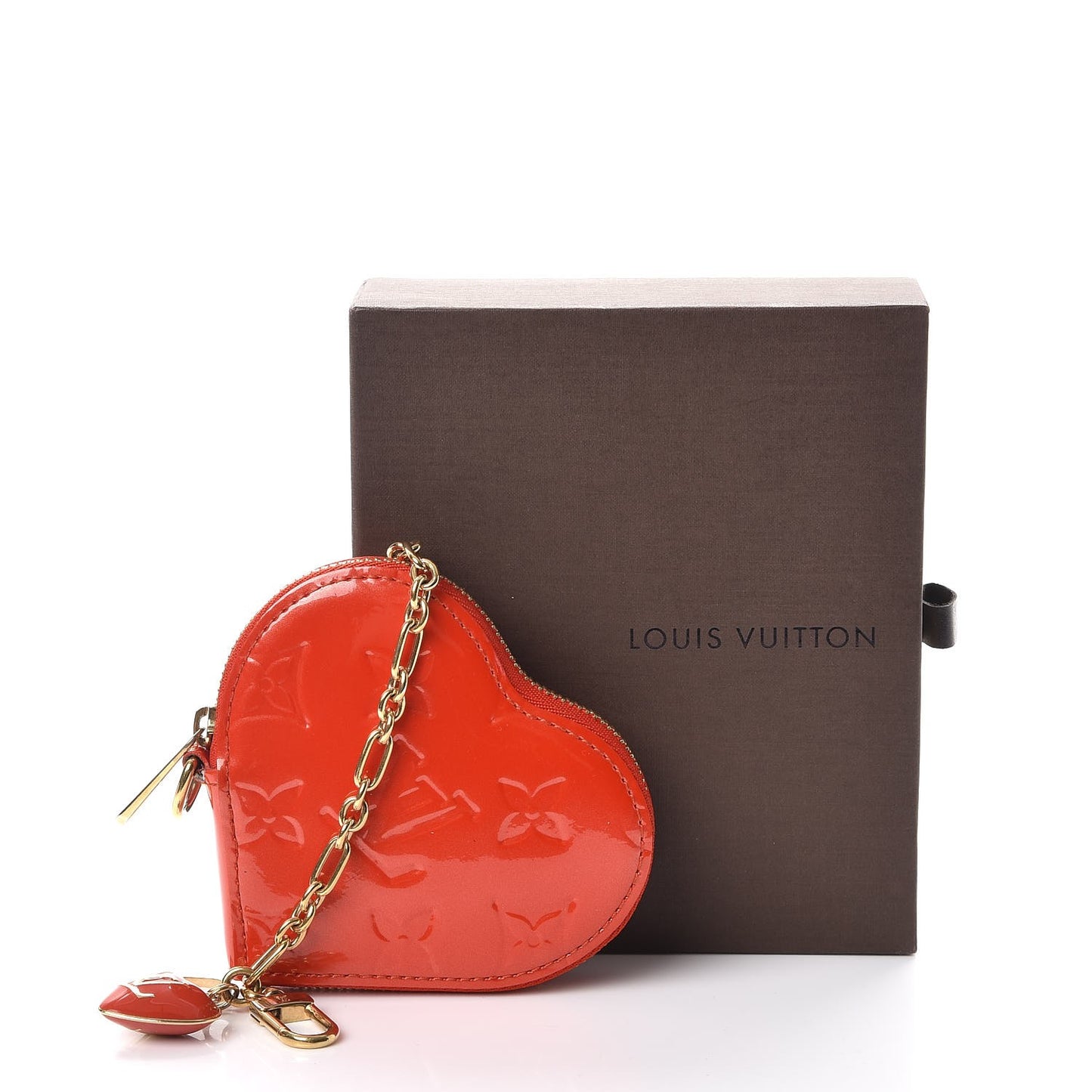 Vernis Heart Coin Purse Orange Sunset