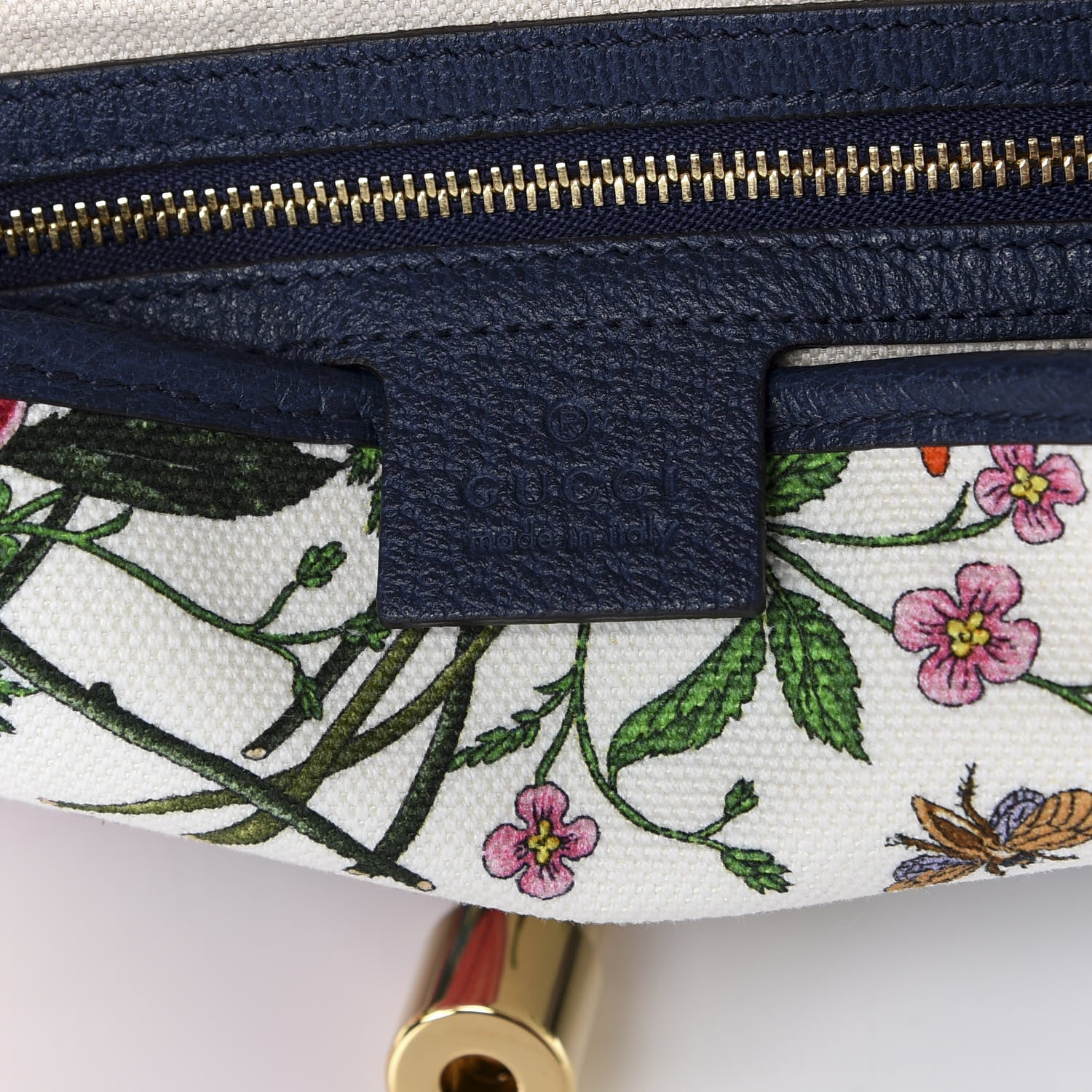 Gucci Canvas Flora Medium Jackie Hobo Blue Agata 6 of 9