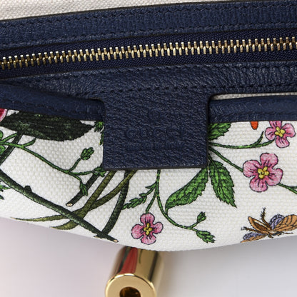 Gucci Canvas Flora Medium Jackie Hobo Blue Agata 6 of 9