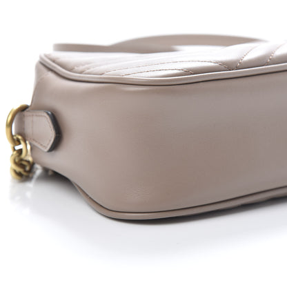 Gucci Calfskin Matelasse Small GG Marmont Chain Shoulder Bag Porcelain Rose 9 of 12