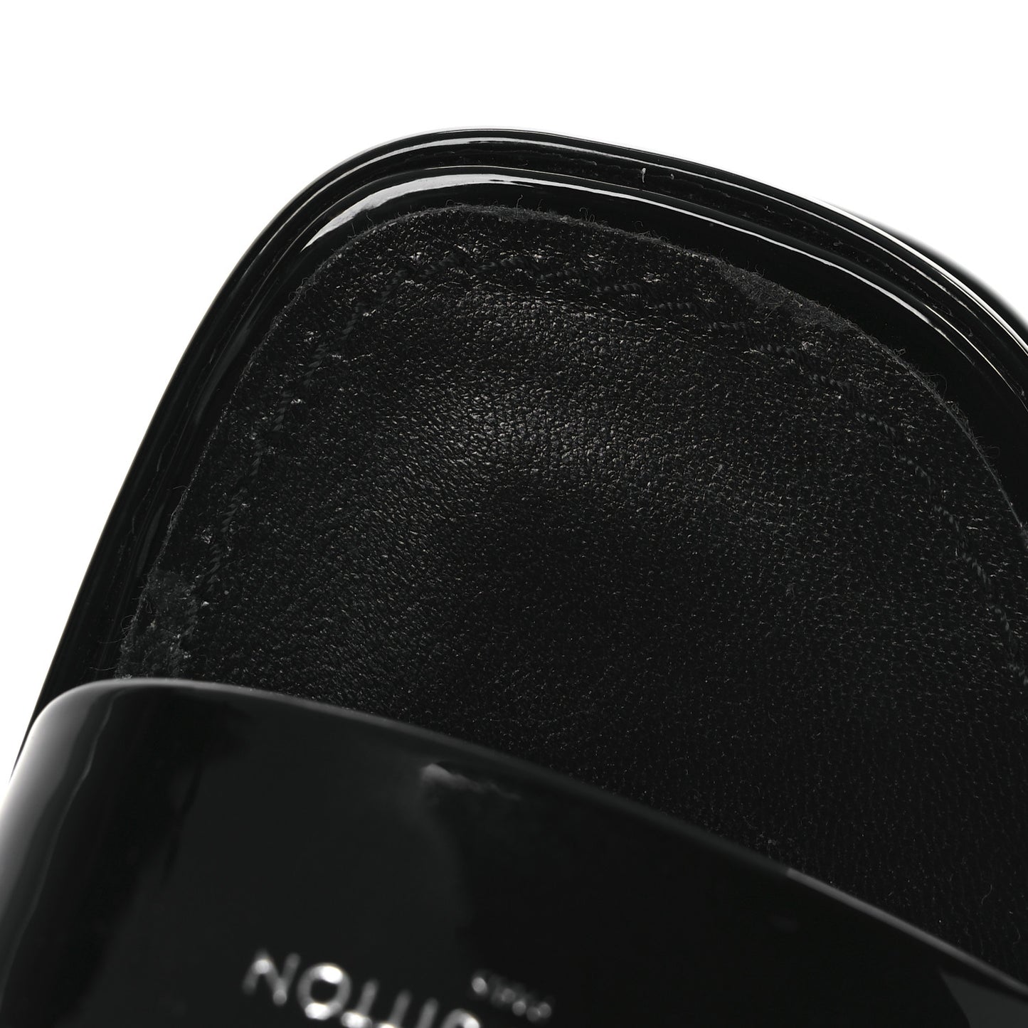 Patent Calfskin Fame Platform Sandal 39 Black