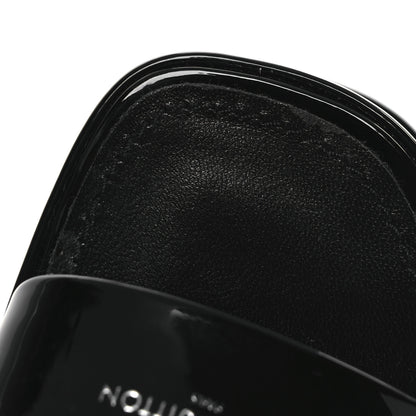 Louis Vuitton Patent Calfskin Fame Platform Sandal 39 Black 11 of 13