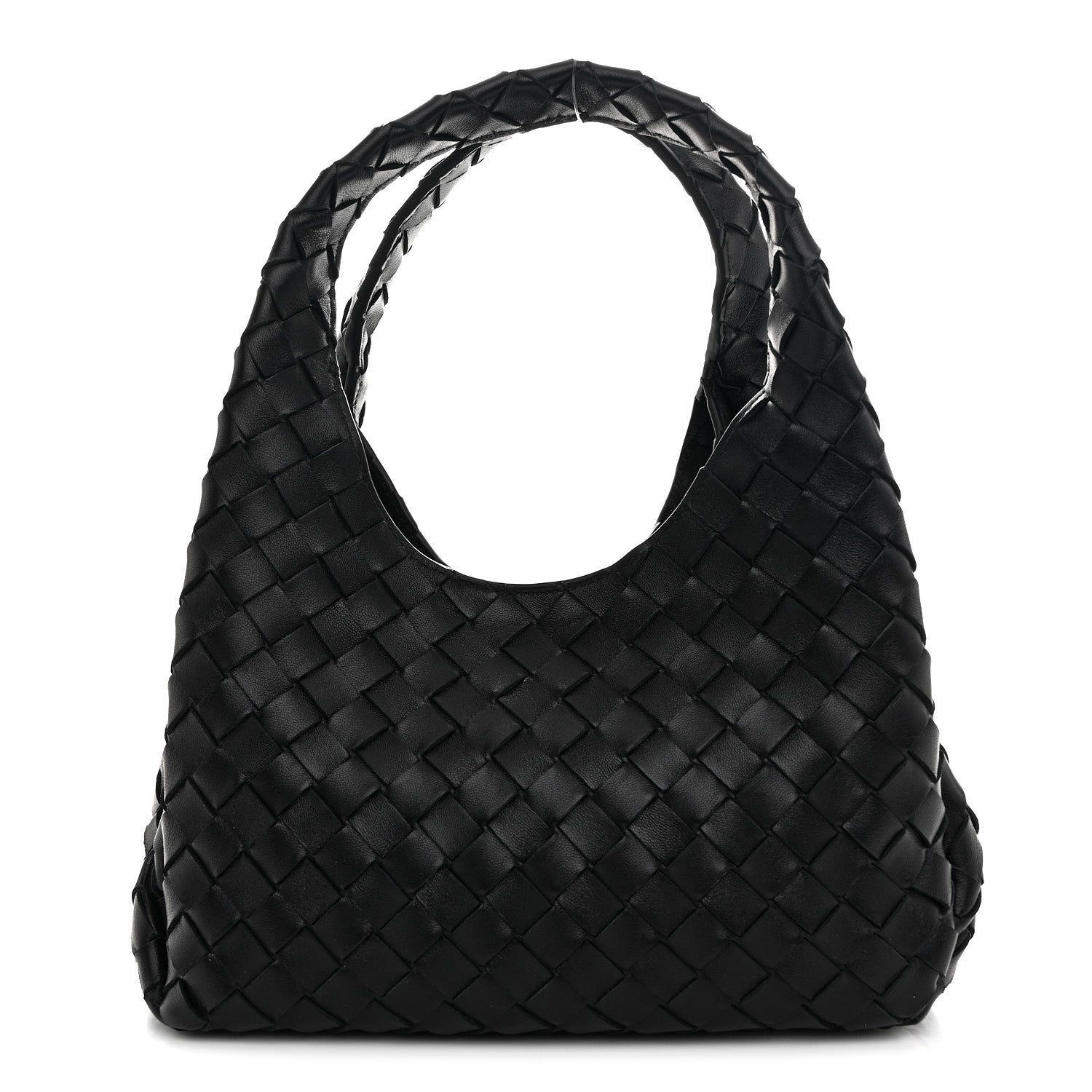 Bottega Veneta Nappa Intrecciato Small Campana Shoulder Bag Black 1 of 9