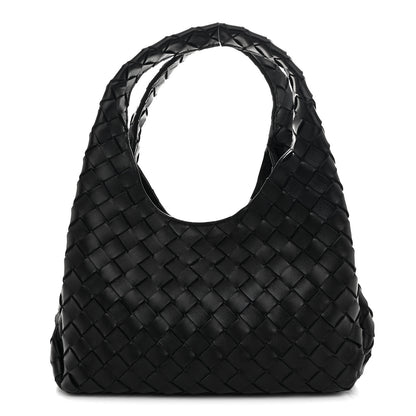 Bottega Veneta Nappa Intrecciato Small Campana Shoulder Bag Black 1 of 9