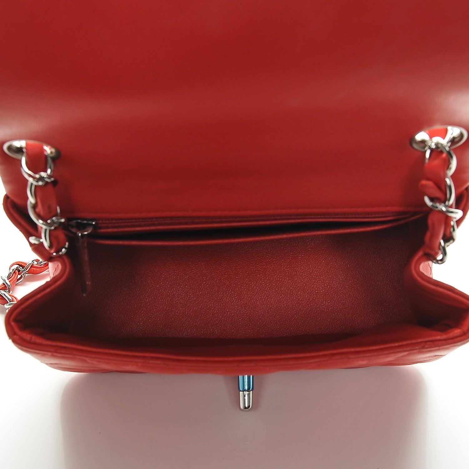 Chanel Caviar Quilted Mini Square Flap Red 6 of 7