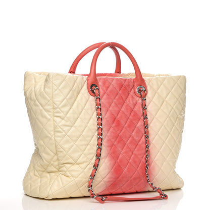 Chanel Caviar Ombre Large Shopping Tote White Rose 5 of 16