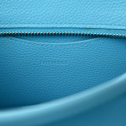 Balenciaga Grained Calfskin Neo Classic Silver Hardware Mini City Azur 17 of 21