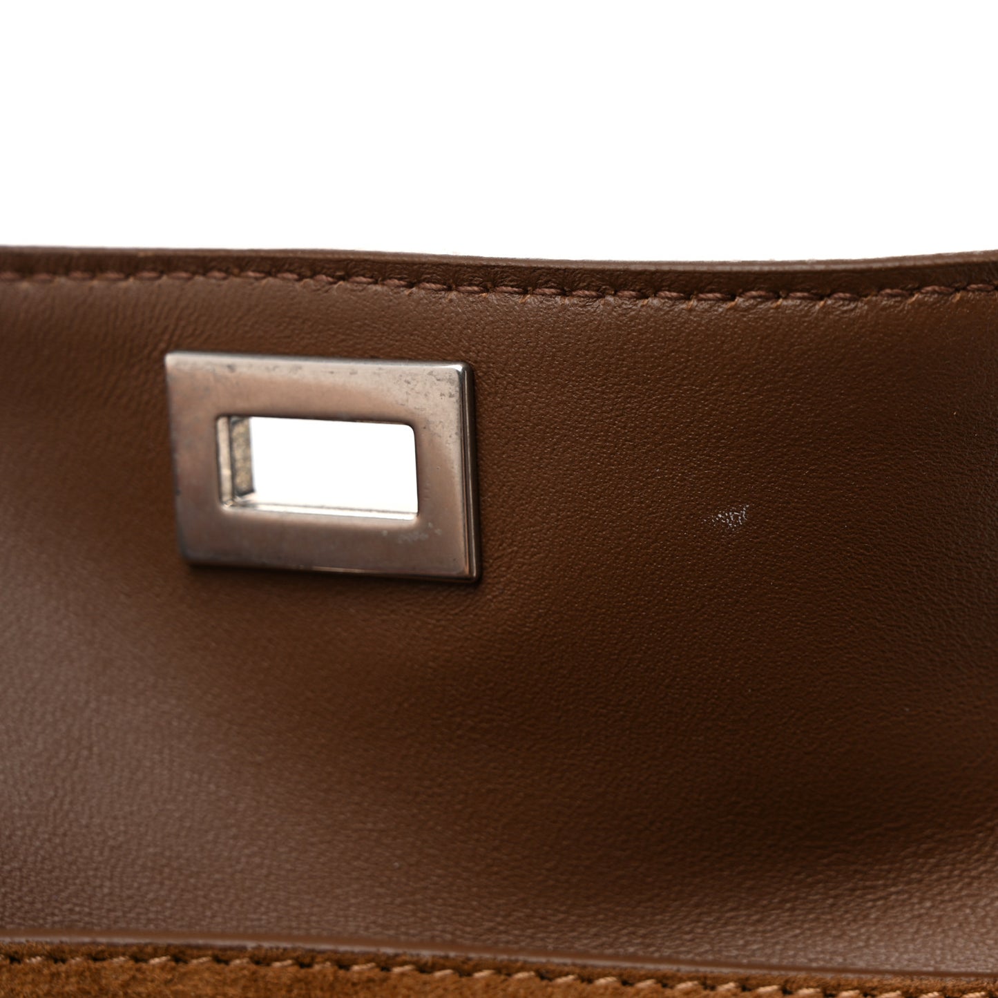 Waxed Suede Mini Rodeo Top Handle Handbag Camel