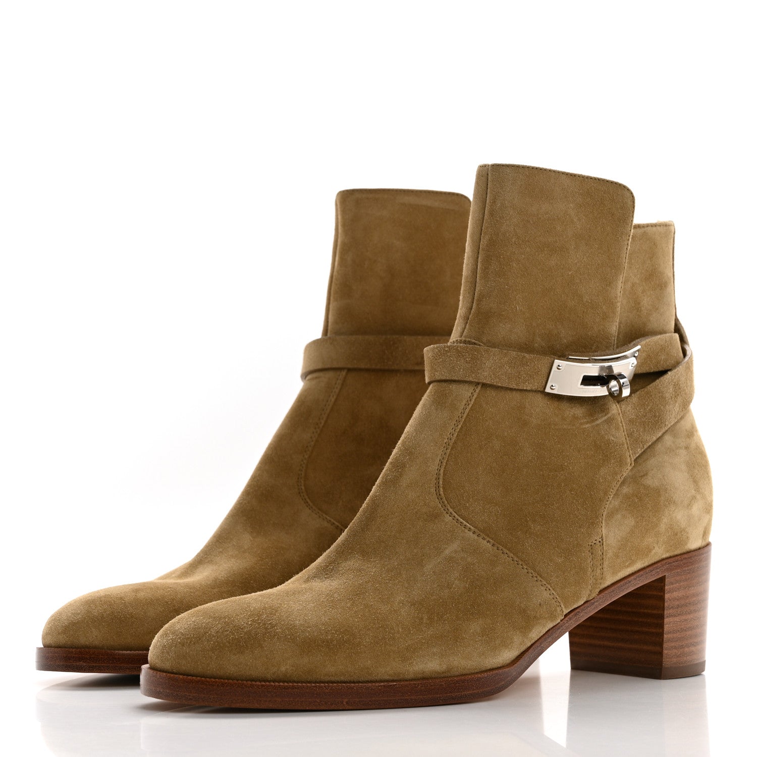 Hermes Suede Frenchie 50 Ankle Boots 41 Beige Gobi 3 of 8