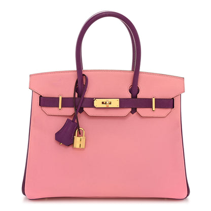 Hermes Epsom Horseshoe Birkin 30 Rose Confetti Anemone 1 of 12