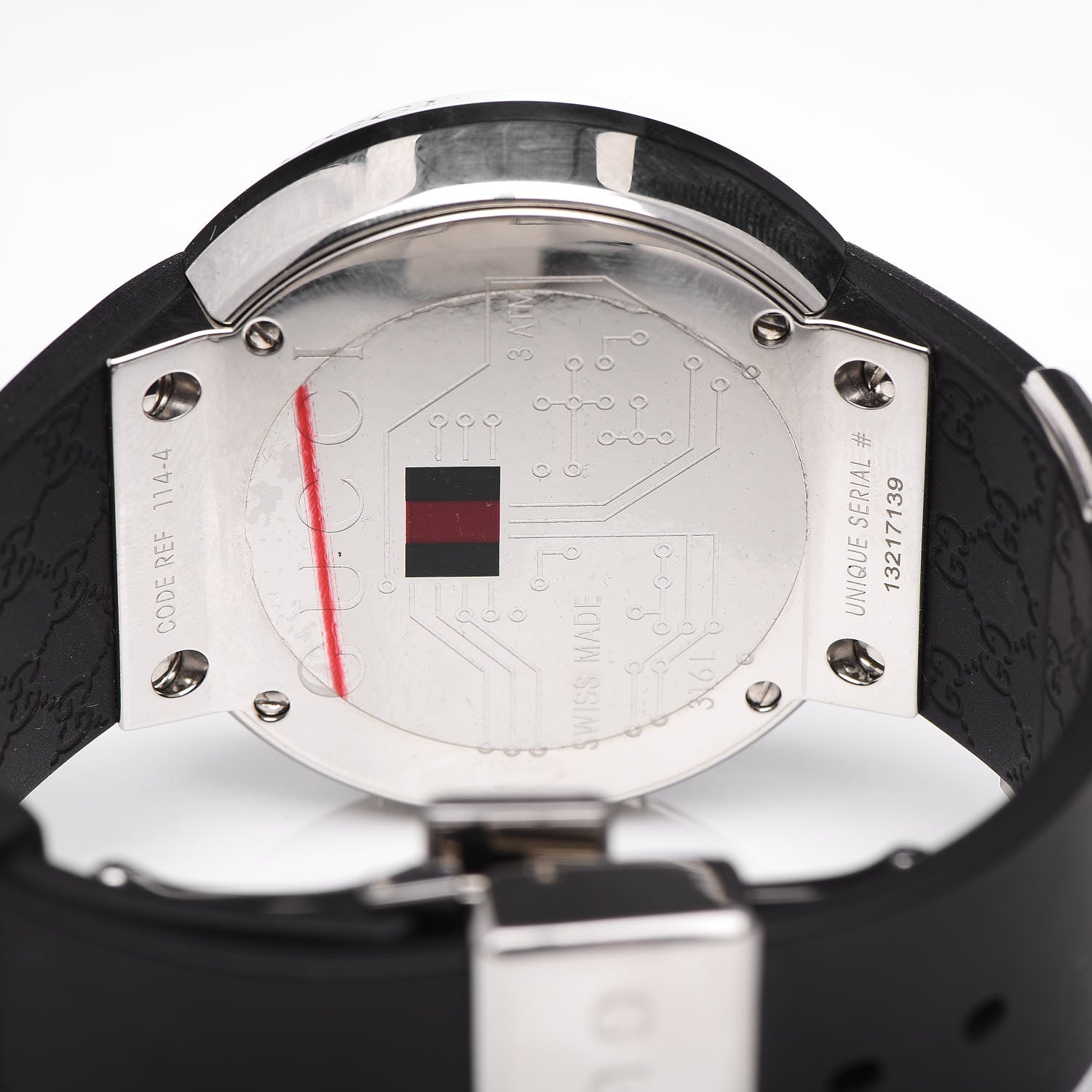 Gucci Stainless Steel Rubber 40mm Digital I-Watch Black 6 of 7