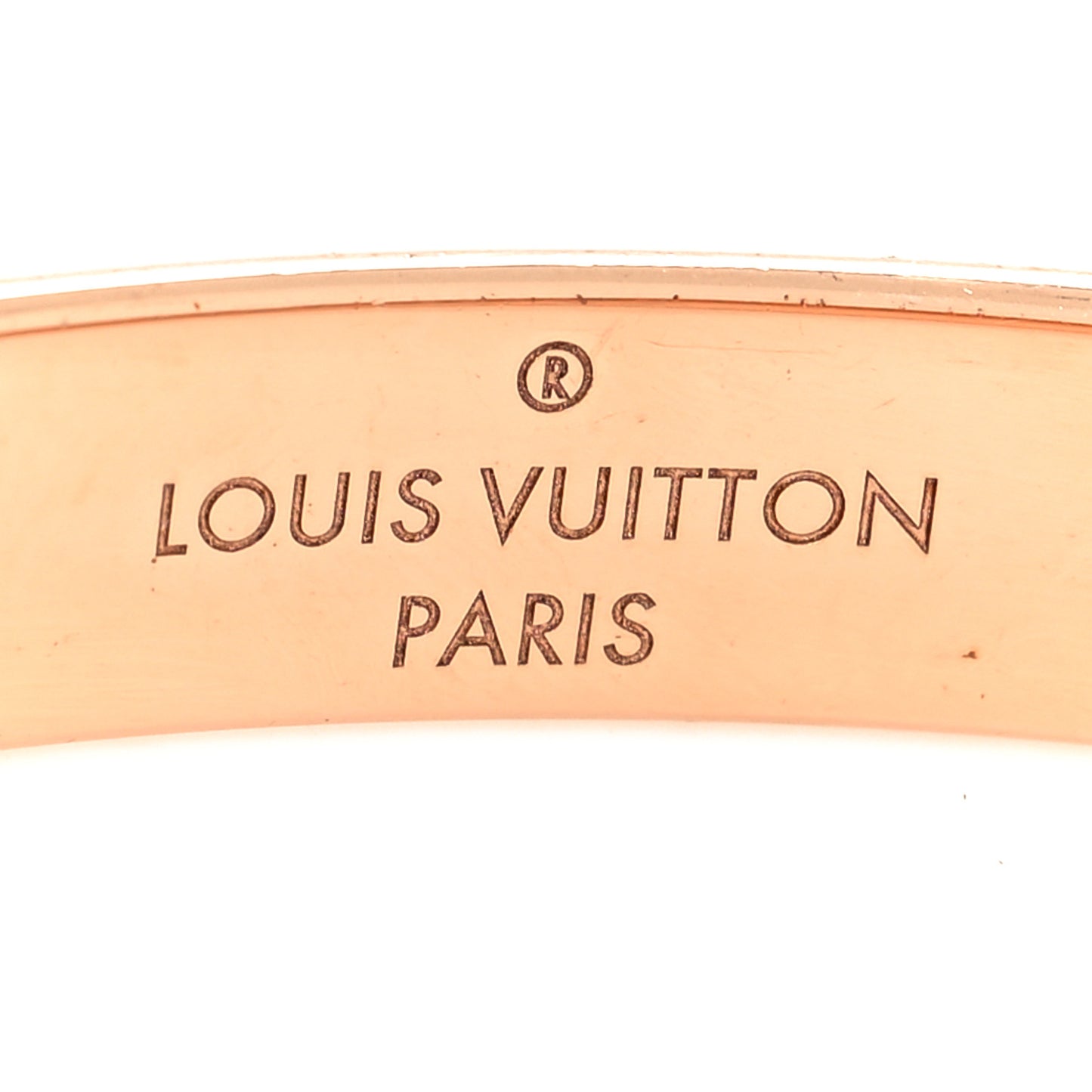 Brass Monogram Nanogram Cuff S Pink Gold