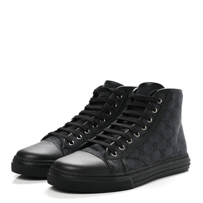 Gucci Monogram Mens High Top Sneakers 6 Black 3 of 9