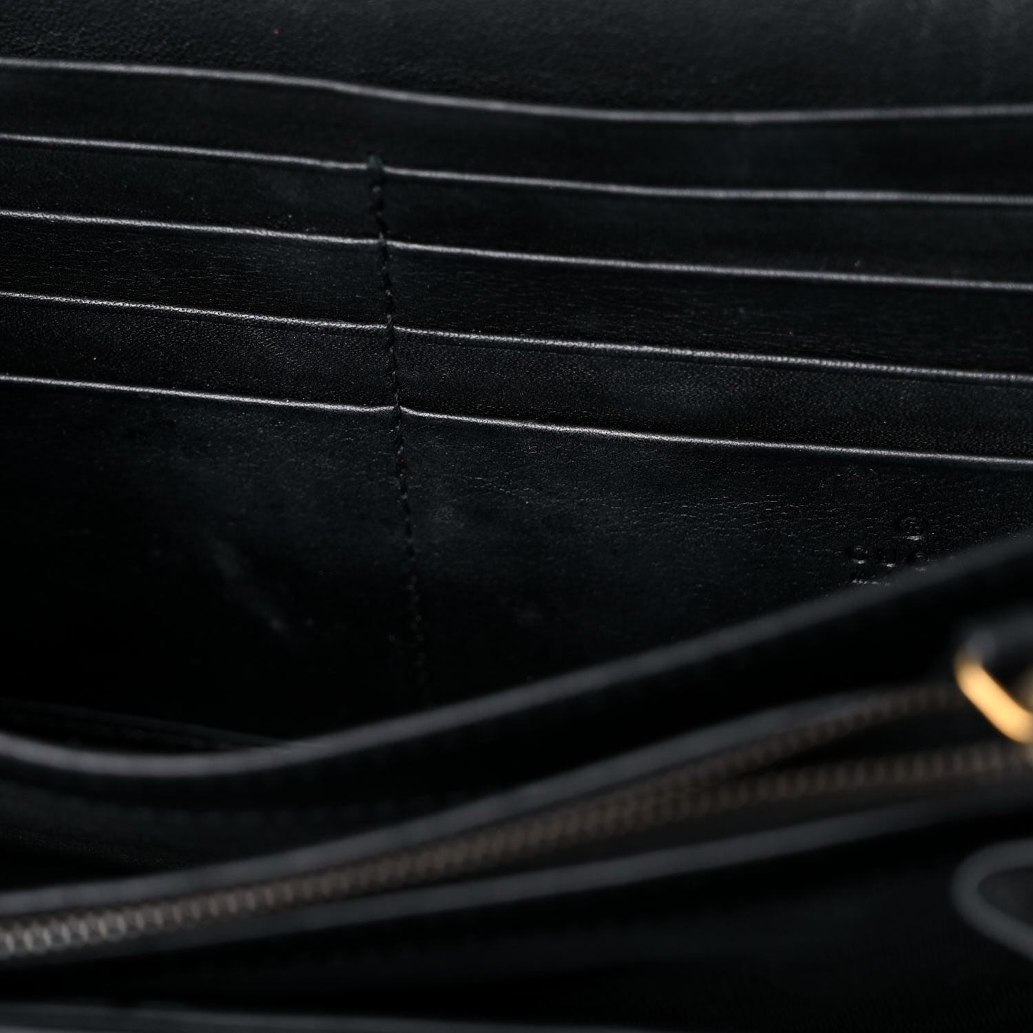 Gucci Velvet Matelasse GG Marmont Chain Wallet Black 13 of 24