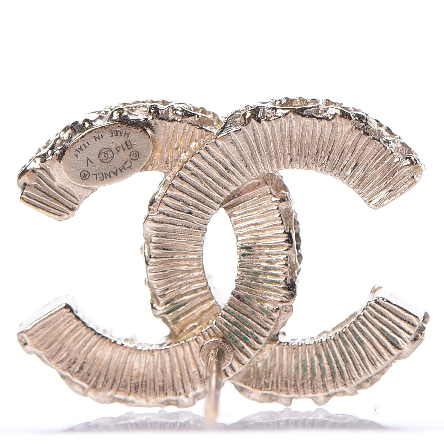 Chanel Enamel CC Baroque Earrings Black Gold 5 of 7