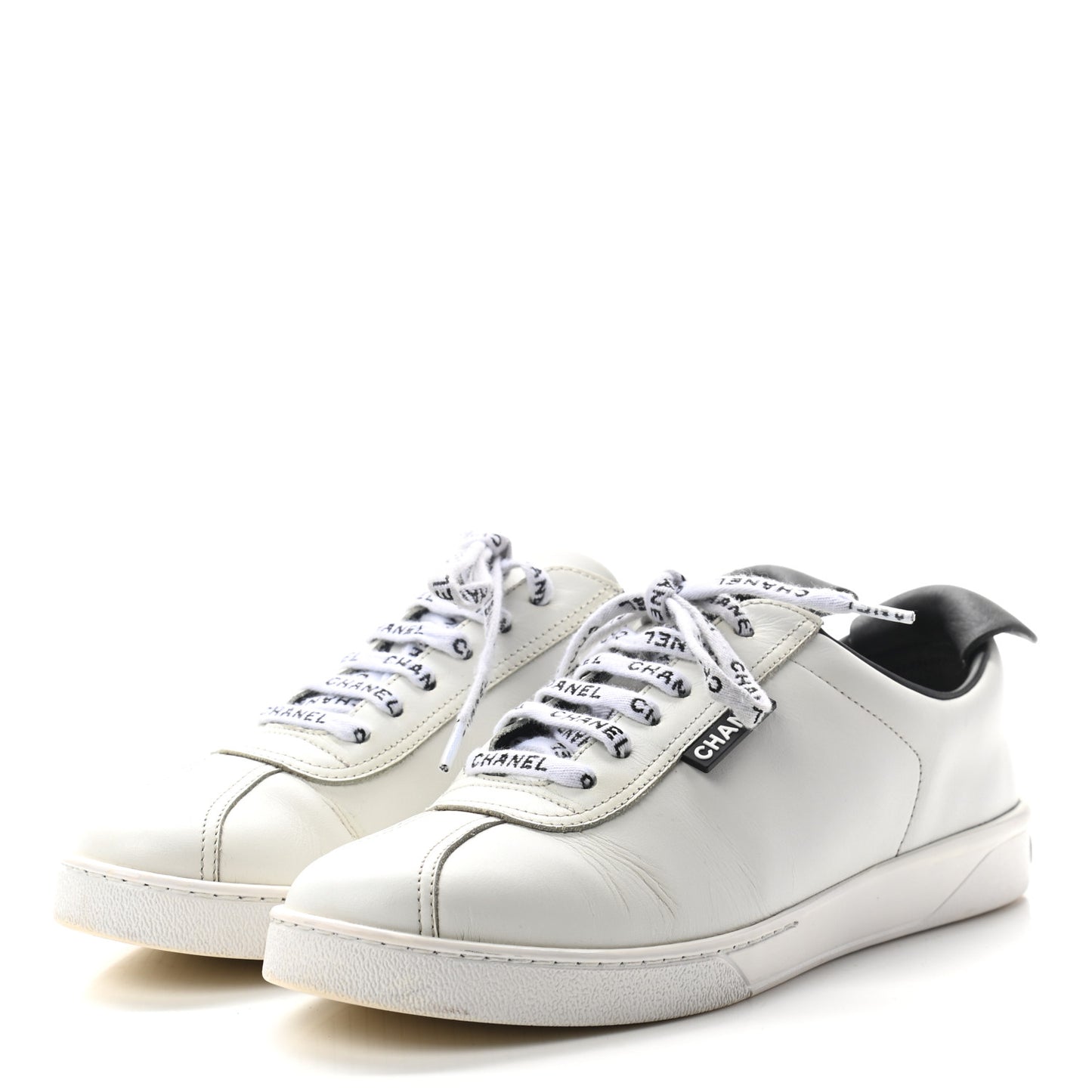 Calfskin CC Sneakers 40 White