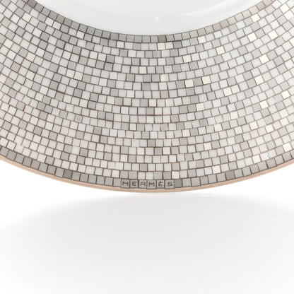 Hermes Porcelain Mosaique Au 24 Breakfast Cup And Saucer Set Of 2 Platine 8 of 10