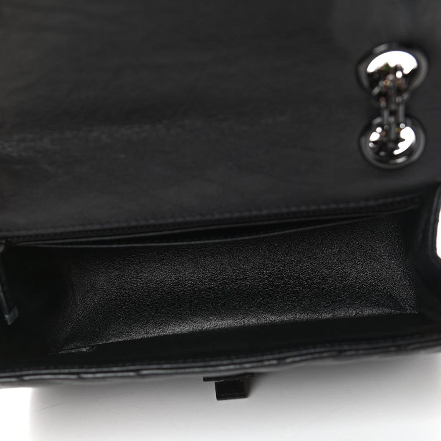 Aged Calfskin Chevron Quilted 2.55 Reissue Mini Flap So Black