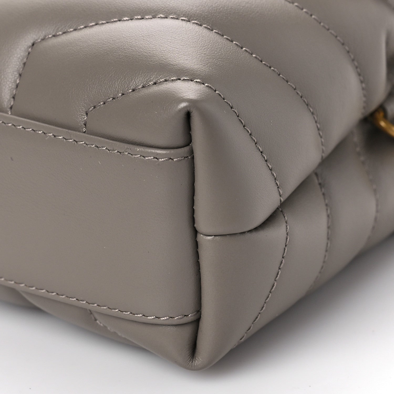 Saint Laurent Calfskin Y Quilted Monogram Toy Loulou Crossbody Bag Taupe 8 of 8