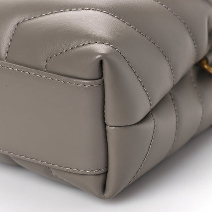 Saint Laurent Calfskin Y Quilted Monogram Toy Loulou Crossbody Bag Taupe 8 of 8