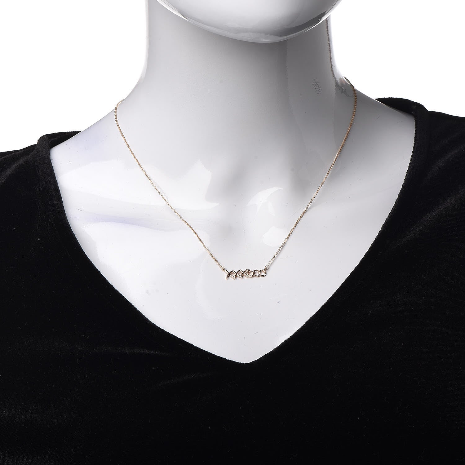 Tiffany 18K Rose Gold Paloma's Graffiti Love and Kisses Pendant Necklace 2 of 6