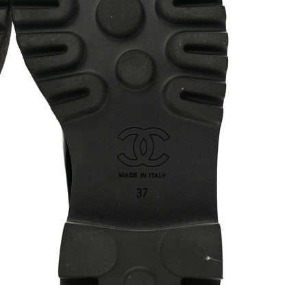 Chanel Patent Cap Toe Short Boots 37 Black 6 of 10